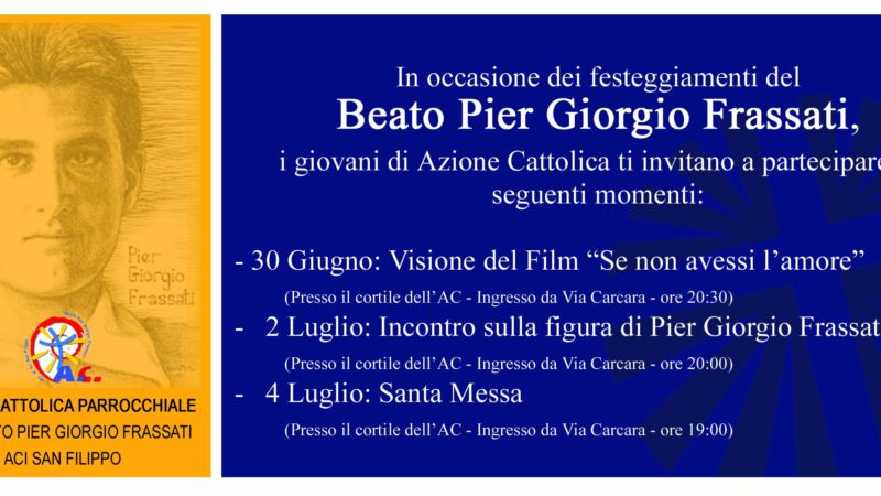 Festa del Beato Pier Giorgio Frassati ad Aci San Filippo